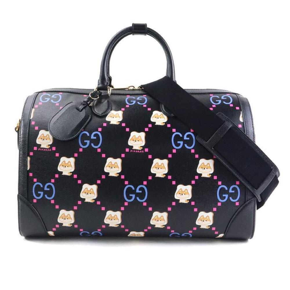 Gucci Boston bag leather black multicolor